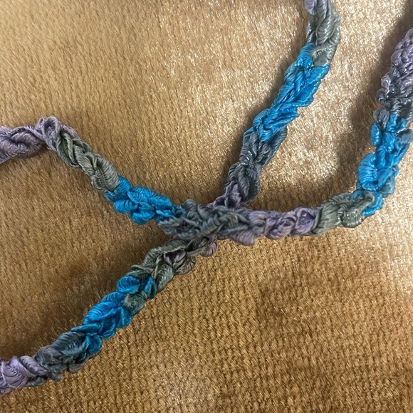 Crocheted Ribbon Necklace - Picture 3 of 3